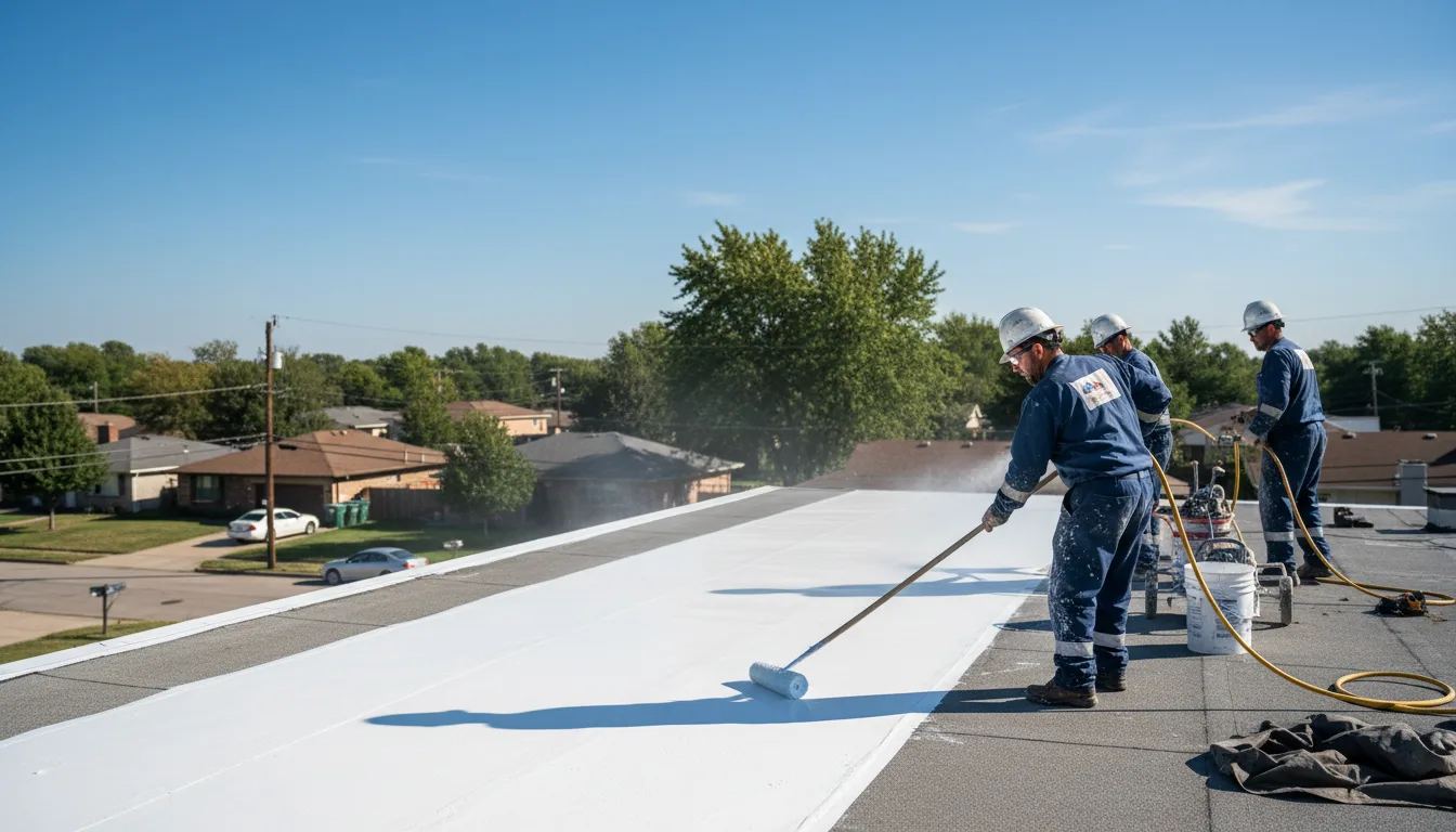 Commercial roof coating in Cleveland, AR near me